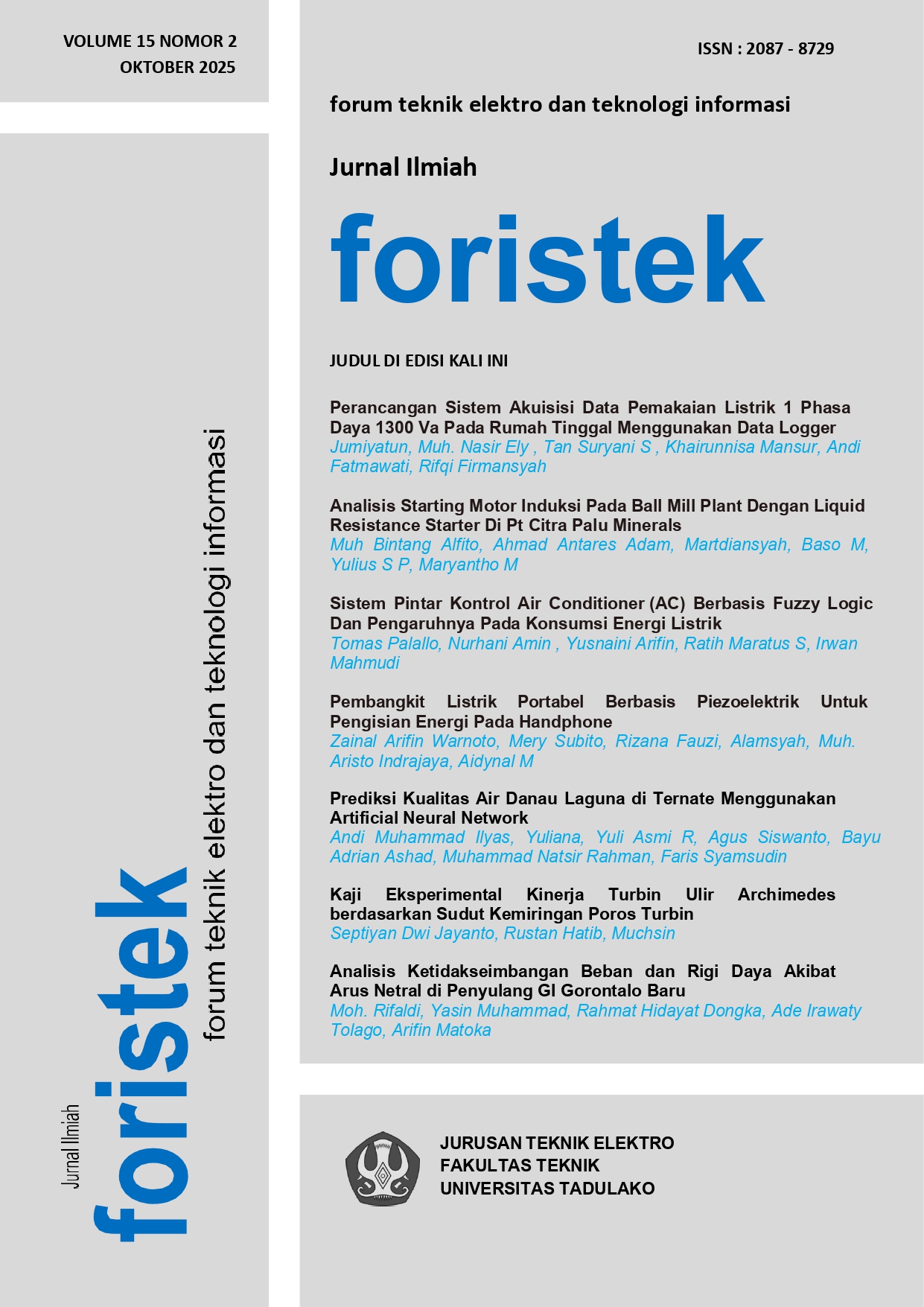 					View Vol. 15 No. 2 (2025): Foristek
				