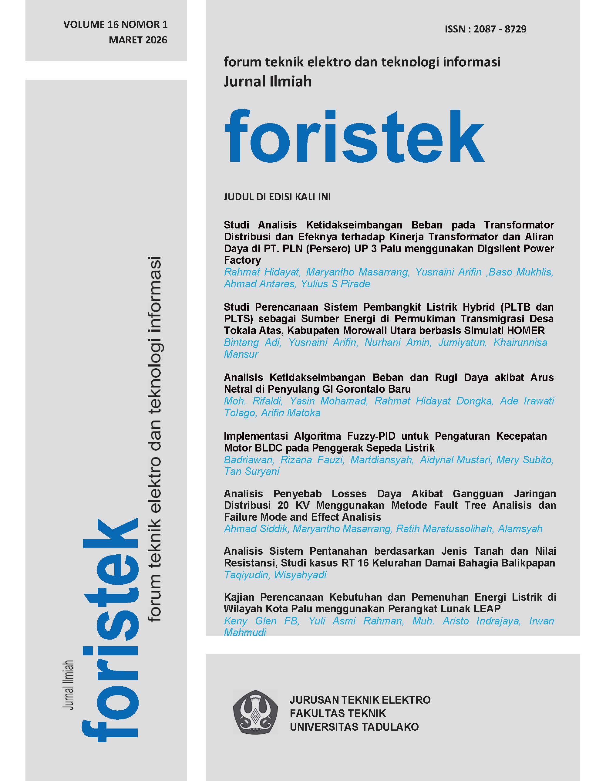					View Vol. 16 No. 1 (2026): Foristek
				